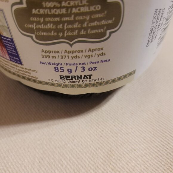 Bernat Handicrafter Crochet Thread Lot 3 Dark Mocha 31013 New 3 oz 371 yds - Picture 7 of 9